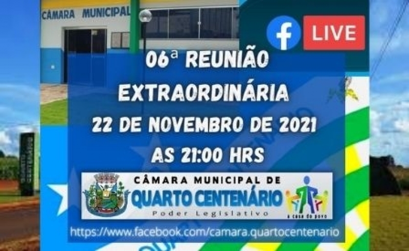REALIZADA DIA 22 DE NOVEMBRO 06ª REUNIÃO EXTRAORDINÁRIA DE 2021