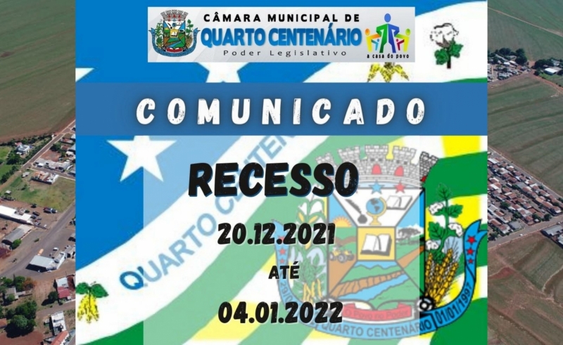 RECESSO LEGISLATIVO E ADMINISTRATIVO DE 2021