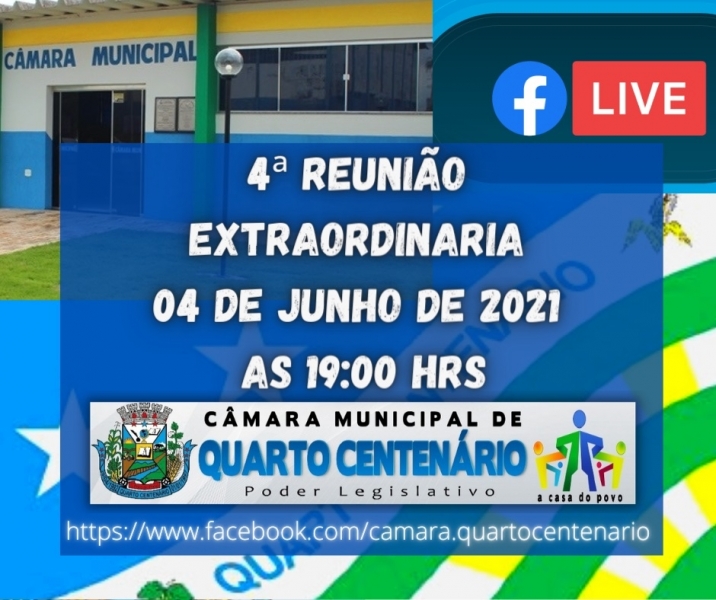 Apreciação de projetos do executivo em Reunião Extraordinária